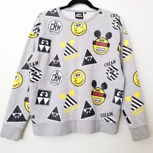 MINI CREAM Emoji Logo Jersey Sweatshirt Pull Over